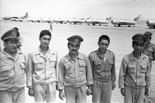 Afghanistan pilot training MiG-17 Fresco-A at Dehdadi airfield in 1979