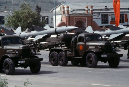 Afghan Air Defense SA-2 Dvina missile Kabul 70s Photo: Associated Press