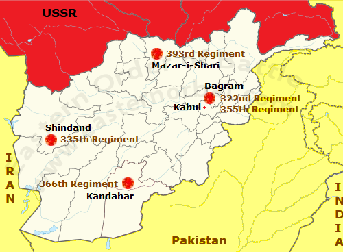 Afghan Air Force orbat map 1979