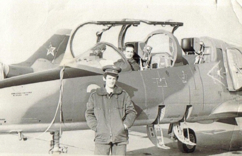 Hungarian student ot the 716th Training Aviation Regiment at Tokmak airbase about in 1982. Photo: Gyorgy Kosztolanczi