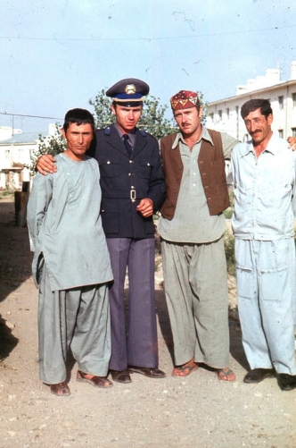 Soviet pilots in Kandahar airport Afghanistan