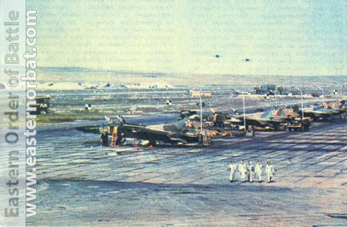 USSR Taldy Kurgan air base in 1982. MiG-23UB Flogger-C, MiG-27 Flogger-D. Source: AiK82