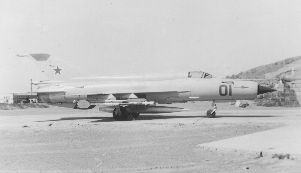 CCCP MiG-21bis at Usharal airport in the seventies