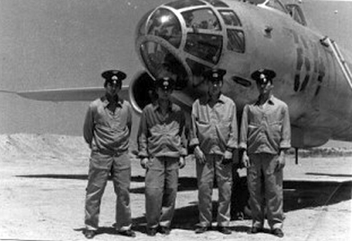 Young Soviet  crew of IL-28 Beagle at the Sital-Chay south airport in 1971. Photo: Vladimir Ershov