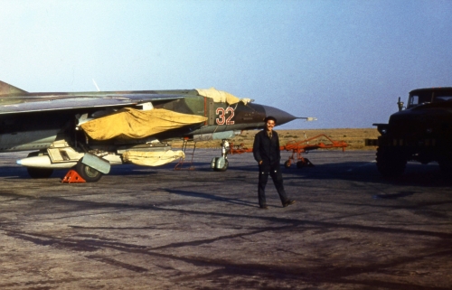 USSR MiG-23P Flogger-G at Privolzhskiy, Astrakhan airport