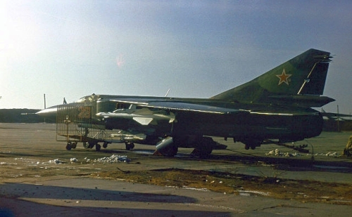 Soviet MiG-23P Flogger-G at Privolzhskiy, Astrakhan airport