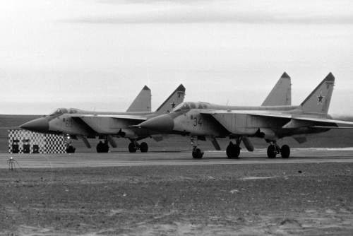 Soviet MiG-31 Foxhound at the Amderma airport