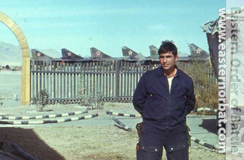 Soviet 979th Fighter Air Regiment's pilot in front of his MiG-23ML Flogger-G at Afghanistan