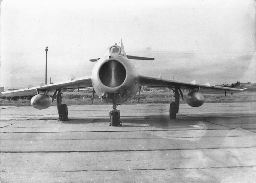 Soviet MiG-17 Fresco-A at Sennoy - Bagay-Baranovka airbase in the seventies