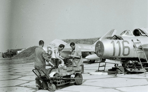 Bulgarian Air Force’s 22nd Fighter Bomber Aviation Regiment MiG-17 Fresco at Bezmer  with NR-23 canon. Source: pan.bg Retrospotters
