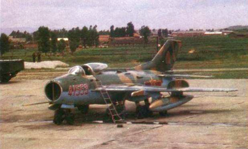 Chinese 44th Air Division’s two seater training aircraft Shenyang J-6 MiG-19 Farmer camouflage