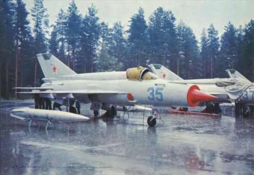 Soviet MiG-21bis Fishbed-L at Rissala airport Finland in 1974