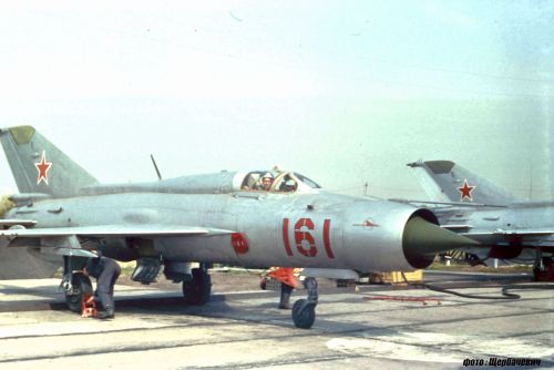Soviet MiG-21PFM Fishbed-F at Kupyansk airport in 1983