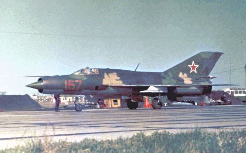 Soviet MiG-21PFM Fishbed-F at Kupyansk airport in 1983