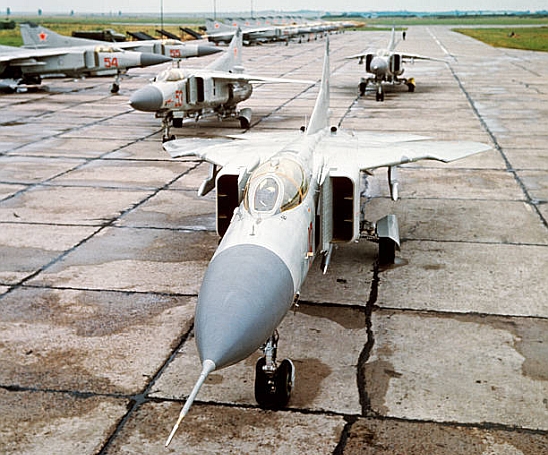 The first MiG-23M Flogger-B tactical fighter arrived to the 92nd Fighter Air Regiment at the Munkachevo AB in end of the 1974. Photo: gettyimages TASS 