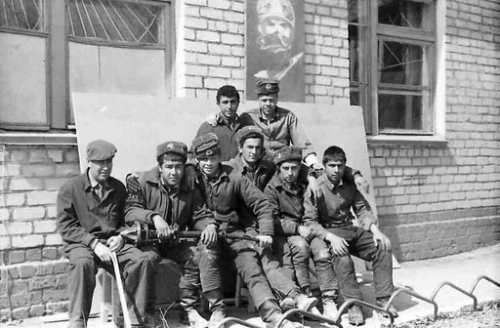 Soviet 129th fighter-bomber air regiment 's crews in Taldy Kurgan