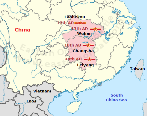 PLAAF Wuhan Military Region Air Force map
