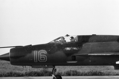 USSR MiG-21PFM ‘Fishbed-F’ at Privolzhskiy, Astrakhan airport on the STRELBA-85 exercise in 1985