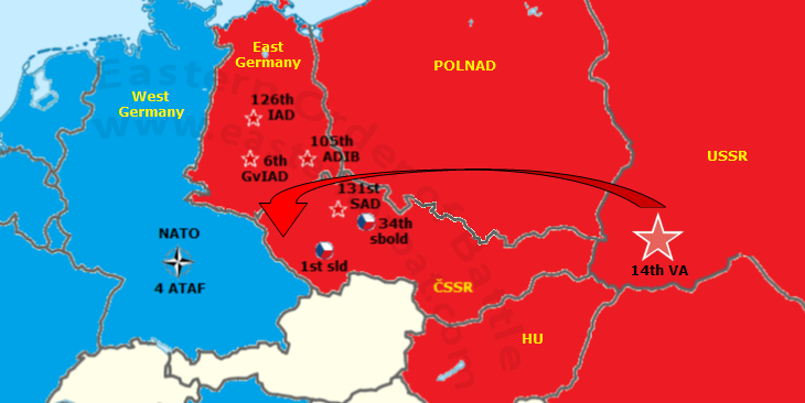 In the event of war, the Soviet Carpathian Military District's Air Force would have relocated to Czechoslovakia. NATO 4 ATAF