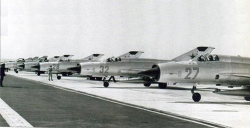 Soviet MiG-21MF Fishbed-J at Reims air base France in Sept 1971