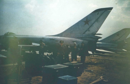The Soviet 57th Guard Fighter Air Regiment PVO travel often south to 116th Air Defense Training Center from Besovets to at the Privolzhskiy, Astrakhan military airfield nearly the Volga river for missile shooting. with Su-15TM 'Flagon-F'interceptors.