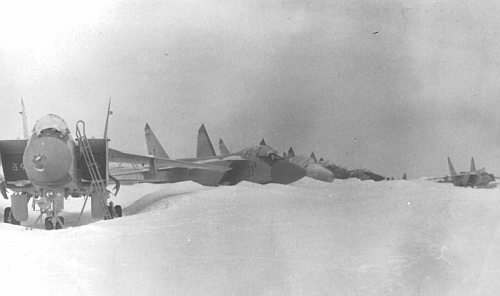 Soviet MiG-31 Foxhound at Norilsk airport