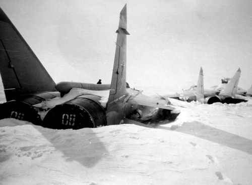 Soviet MiG-31 Foxhound at Norilsk airport