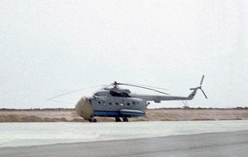 Libyan 1314th Squadron’s Mil Mi-14PL Haze-A search and rescue and anti-submarine helicopter at the Ghardabiya (Sirte) Air Base in the early eighties. Libyan 1314th Squadron’s Mil Mi-14PL Haze-A search and rescue and anti-submarine helicopter at the Ghardabiya (Sirte) Air Base in the early eighties.