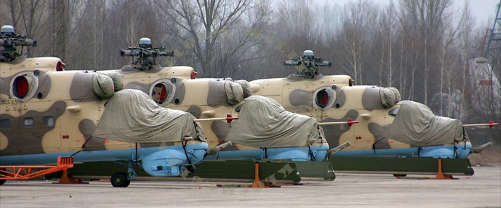 Libyan Mi-35 helicoptes at Gostomel airport Ukraine