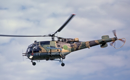 After 1981 the lower-performance Aérospatiale SA 316B Alouette III helicopters were mainly used the 1315th Squadron in the country's inland areas. Photo: John Visanich After 1981 the lower-performance Aérospatiale SA 316B Alouette III helicopters were mainly used the 1315th Squadron in the country's inland areas. Photo: John Visanich