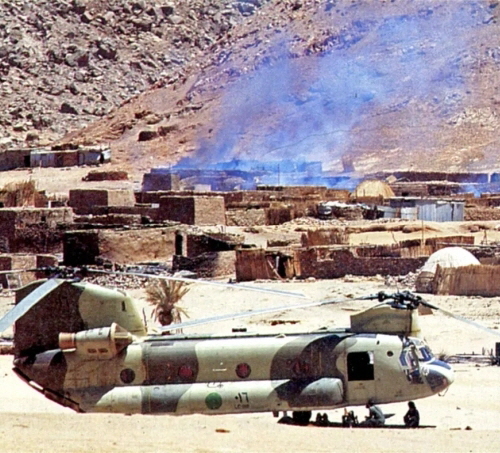 Libyan CH-47C Chinook in Chad 1987