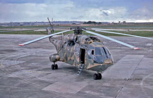 Libyan SA 321M Super Frelon helicopters 1345th Squadron at Malta in the seventies