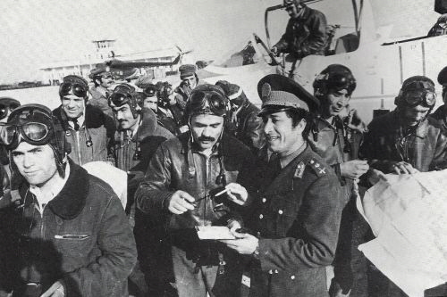 Afghan crews at Mazar-i-Sharif airport in front of L-39C Albatros and Mi-8T Hip-C helicopter. The Mazar-i-Sharif airport has a paved runway of around 1.86 mi (3.00 km).