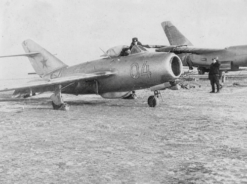 Emba Karas airport M-15 MiG-15 target aircraft