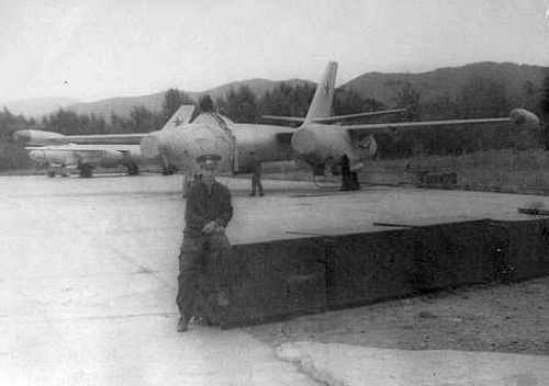 799th Independent Reconnaissance Aviation Regiment in 1975 at Novorossiya-1 Airport IL-28R Beagle