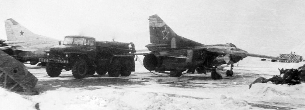 Soviet 404th regiment MiG-23M at Orlovka airport. Photo: Evgeny Tuzov collection
