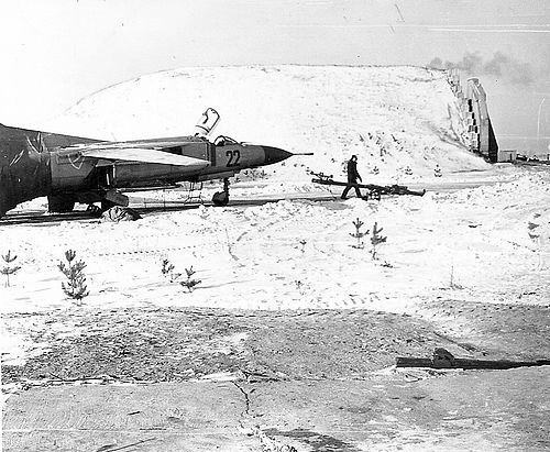 Soviet 404th regiment MiG-23M at Orlovka airport. Photo: Vyacheslav Osipov collection