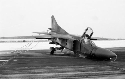 Soviet 404th regiment MiG-23M at orlovka airport acident
